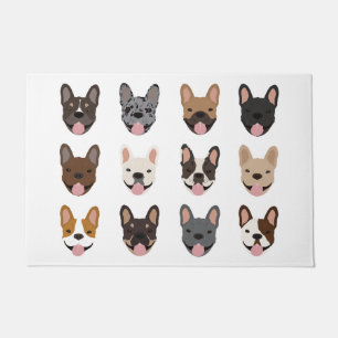 Paillasson Le gentil Bulldog français face Motif