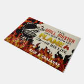 Paillasson Le Grill Master Vit Ici Avec La Flamme (Incliné)