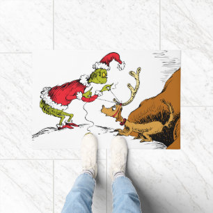 Paillasson Le Grinch prépare Max le renne