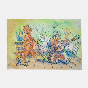 Paillasson Le groupe de Cats, Louis Wain