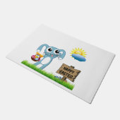 Paillasson Le lapin de Pâques souhaite un Joyeux Pâques (Incliné)