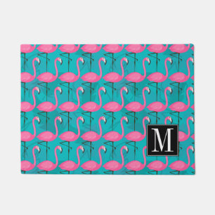 Paillasson Le motif lumineux   de Flamant rose ajoutent votre