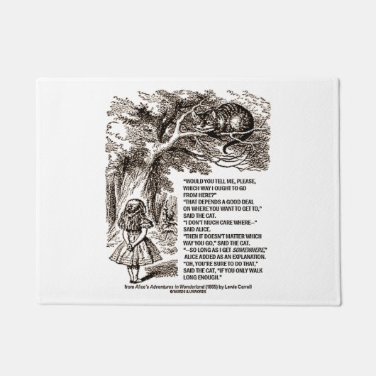 Paillasson Le pays des merveilles qui manière je dois aller (Devant)