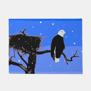 Paillasson Le pygargue à tête blanche en hiver