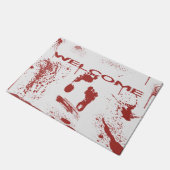 Paillasson Le sang sanglant d'empreinte de pas a éclaboussé (Incliné)