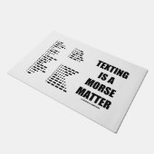 Paillasson Le service de mini-messages est un code Morse (Incliné)