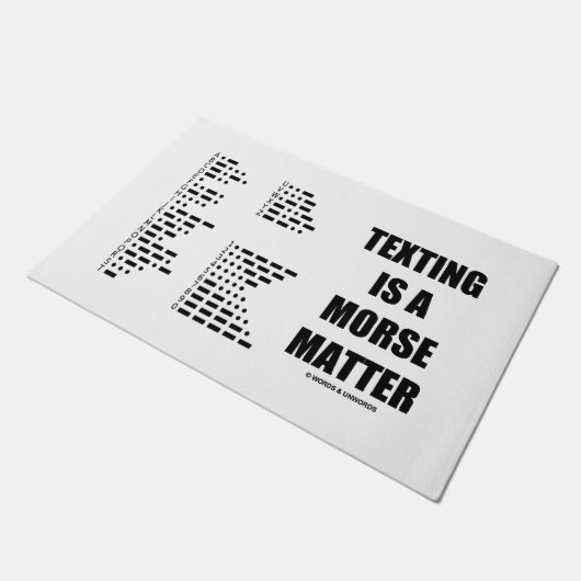 Paillasson Le service de mini-messages est un code Morse (Incliné)