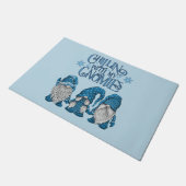 Paillasson Le Trio d'hiver bleu Noël avec mes nanas (Incliné)