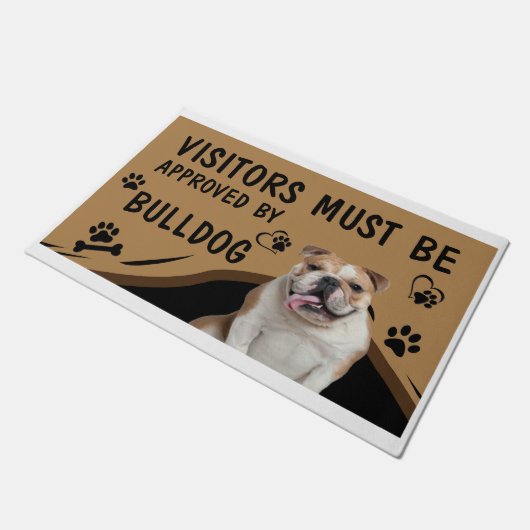 Paillasson Le Visiteur Doit Être Approuvé Par Springer Bulldo (Incliné)
