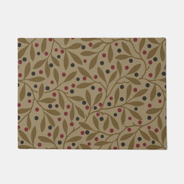 Paillasson Leaf Berry Classique Colorful Art Motif (Devant)