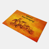 Paillasson L'écureuil en Automne, Bon thanksgiving ! (Incliné)