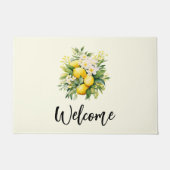 Paillasson Lemon Bouquet with White Blossoms Welcome (Devant)