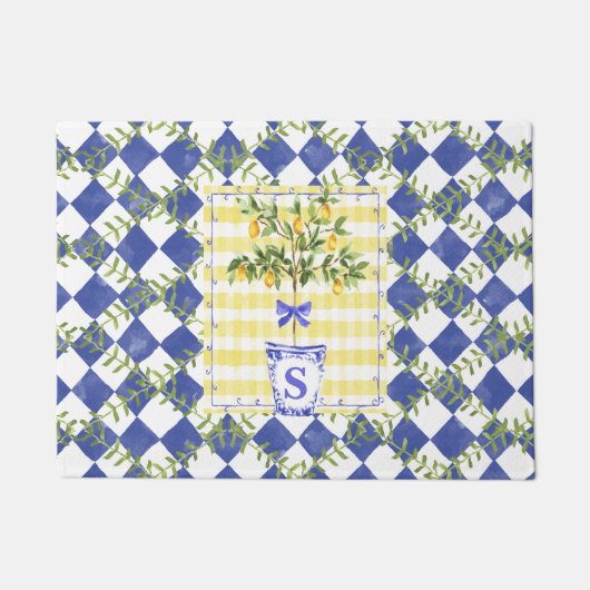 Paillasson Lemon Harlequin Diamond Topiary (Devant)
