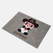 Paillasson Leon Ours Panda - Ours Panda Cowboy (Incliné)