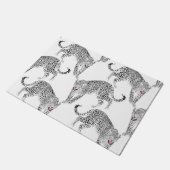 Paillasson Léopard blanc noir (Incliné)