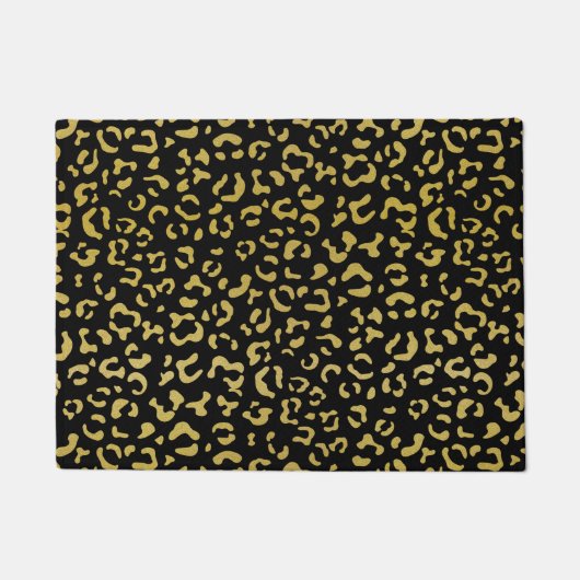 Paillasson Leopard d'or, Parties scintillant d'or, Motif de l (Devant)