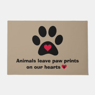Paillasson "Les Animaux Laissent Les Empreintes de pattes Sur