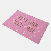 Paillasson "Les animaux sont les bienvenus" Chats & Chiens Pa (Incliné)