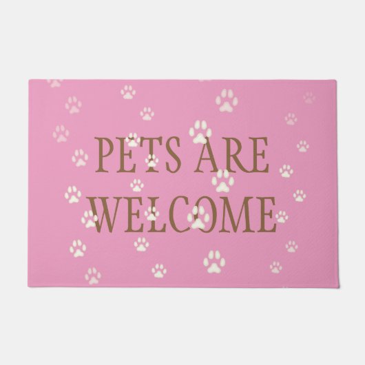 Paillasson "Les animaux sont les bienvenus" Chats & Chiens Pa (Devant)