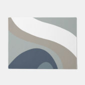 Paillasson les années 70 rétro Super Motif bleu, gris (Devant)