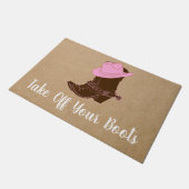 Paillasson Les bottes occidentales rustiques de cow-girl (Incliné)