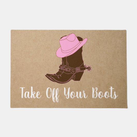 Paillasson Les bottes occidentales rustiques de cow-girl (Devant)