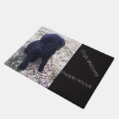 Paillasson Les chiens font bon accueil au chiot de Labrador (Incliné)