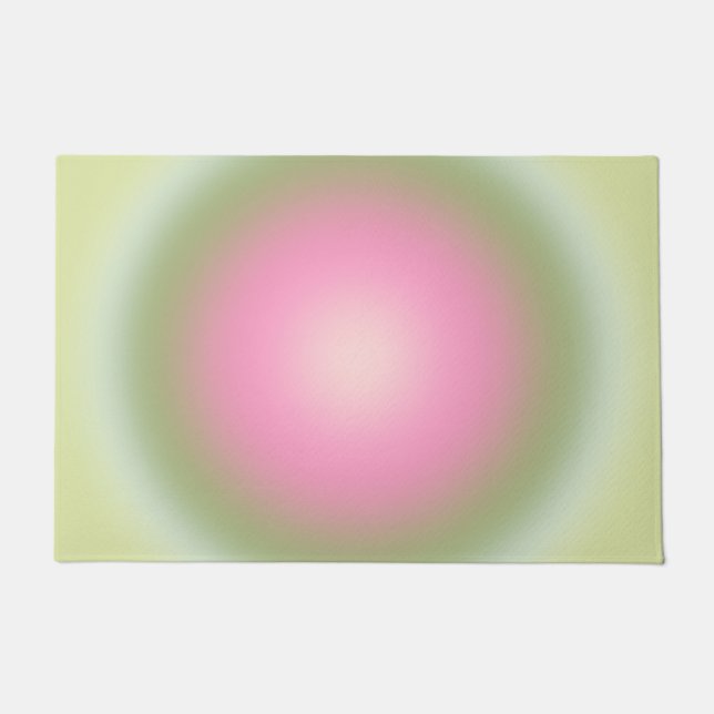 Paillasson Les Couleurs 07 Aura Rose Et Vert Gradient (Devant)