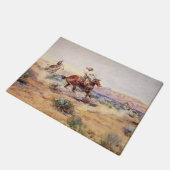 Paillasson Les cow-boys américains à cheval lassow a Wolf (Incliné)