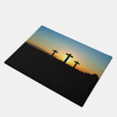 Paillasson Les croix de crucifixion au coucher du soleil (Incliné)