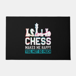 Paillasson Les échecs me rendent heureux Humour drôle Cadeau