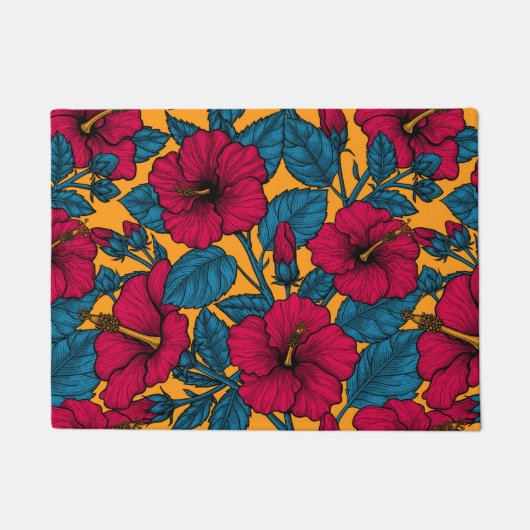 Paillasson Les fleurs d'Hibiscus (Devant)