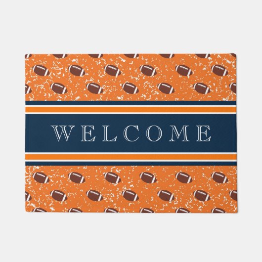 Paillasson Les football d'orange et de marine (Devant)