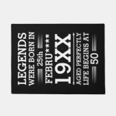 Paillasson Les légendes personnalisées sont nées à la date Mo (Devant)