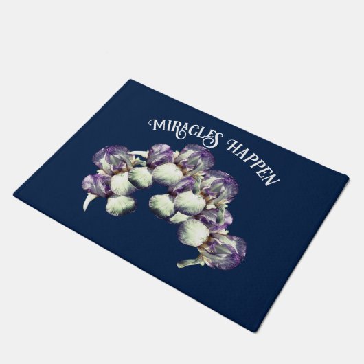 Paillasson Les miracles se produisent Iris Fleurs Inspiration (Incliné)