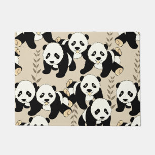 Paillasson Les ours panda conçoivent mignon