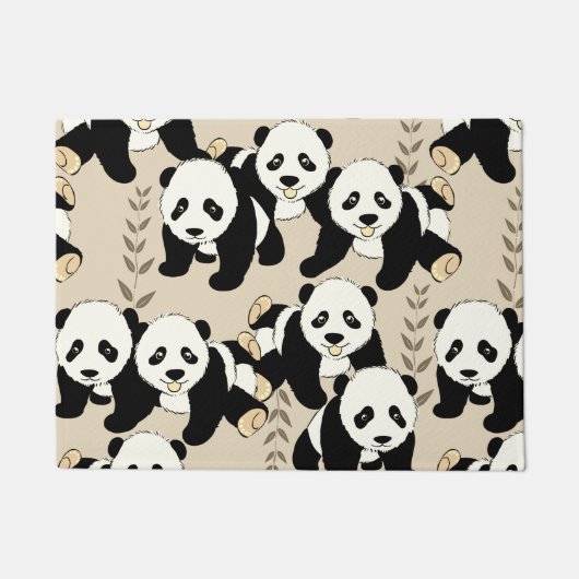 Paillasson Les ours panda conçoivent mignon (Devant)