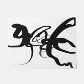 Paillasson Les Plongeurs : Noir et Blanc Abstrait (Devant)