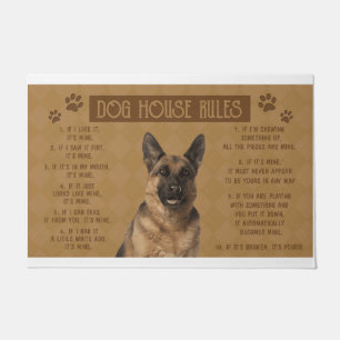 Paillasson Les Règles De La Maison Des Chiens De Berger Allem