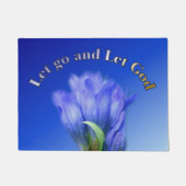 Paillasson Let Go Let Let God Gentian Flower Citation inspira (Devant)