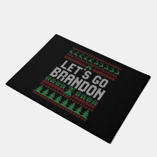 Paillasson Let's Go Brandon Funny Ugly Christmas Sweater (Incliné)