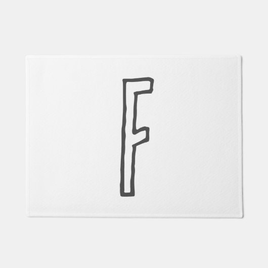 PAILLASSON LETTRE INITIALE GRECQUE ET BLANC MONOMOBILE PLAINE (Devant)