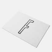 PAILLASSON LETTRE INITIALE GRECQUE ET BLANC MONOMOBILE PLAINE (Incliné)