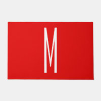 Lettre initiale Monogramme Style moderne Rouge Bla