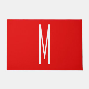 Paillasson Lettre initiale Monogramme Style moderne Rouge Bla
