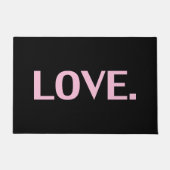 Paillasson lettres roses "love" arrière - plan noir - (Devant)