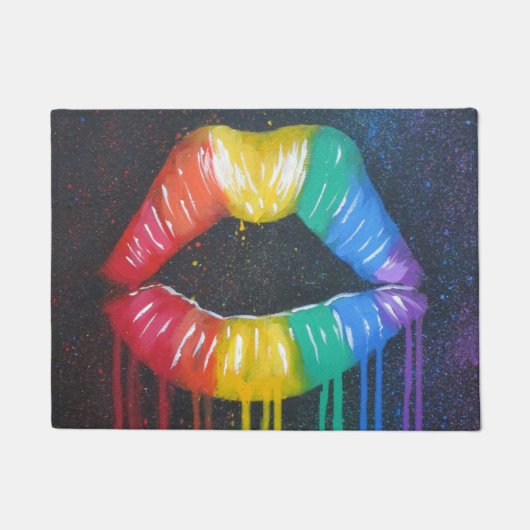 Paillasson Lèvres d'arc-en-ciel (Devant)