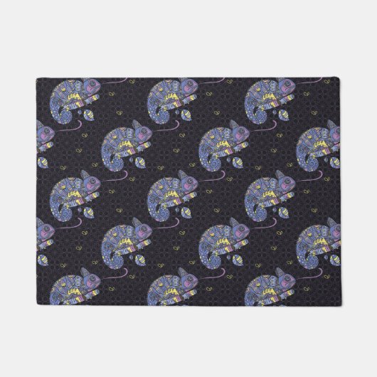 Paillasson Lézard de Zentangle (Devant)