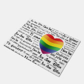 Paillasson LGBT je t'aime (Incliné)