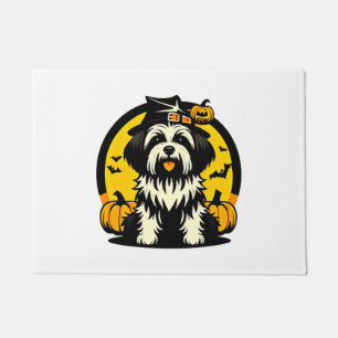 Paillasson Lhasapoo chien halloween